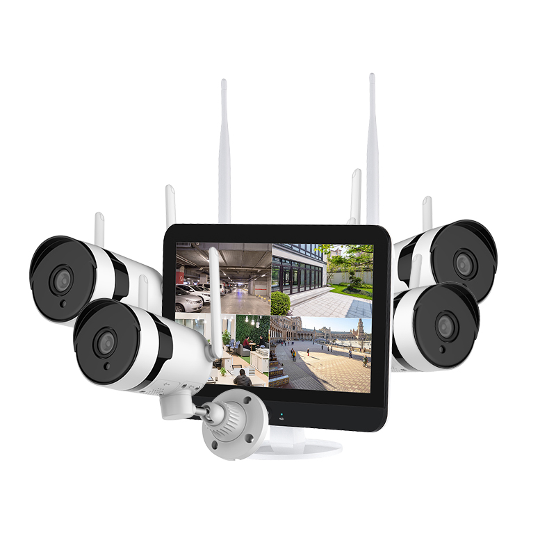 3MP CCTV Video Surveillance Kit Home Security Camera System 12.5-inch Monitor NVR Kit 1920P Outdoor Night Vision WiFi PTZ Camera