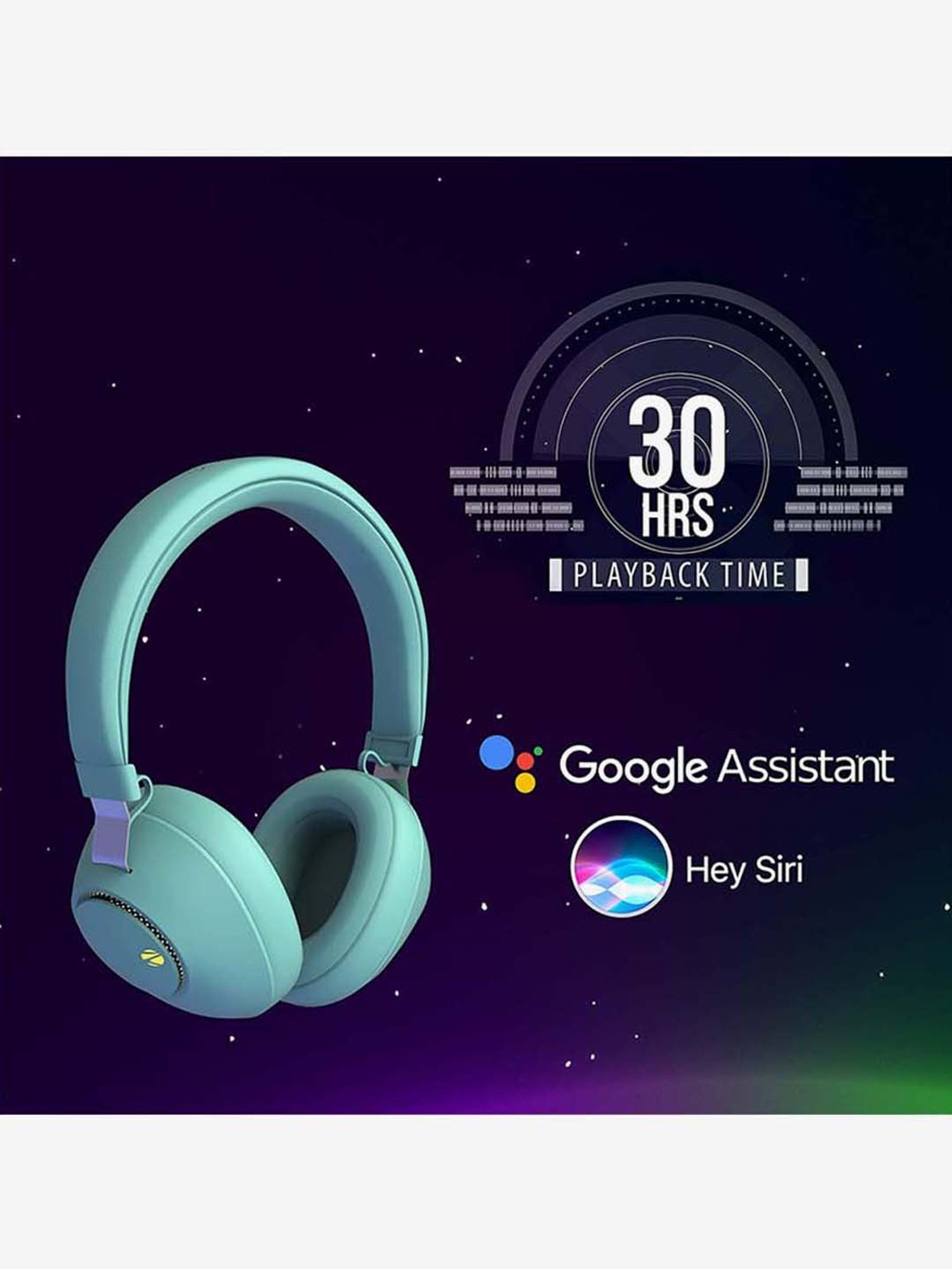 Zebronics Zeb-Duke Wireless Bluetooth Headphone with Microphone (Green)