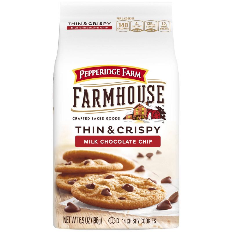 Pepperidge Farm Farmhouse Thin & Crispy Milk Chocolate Chip Cookies - 6.9oz
