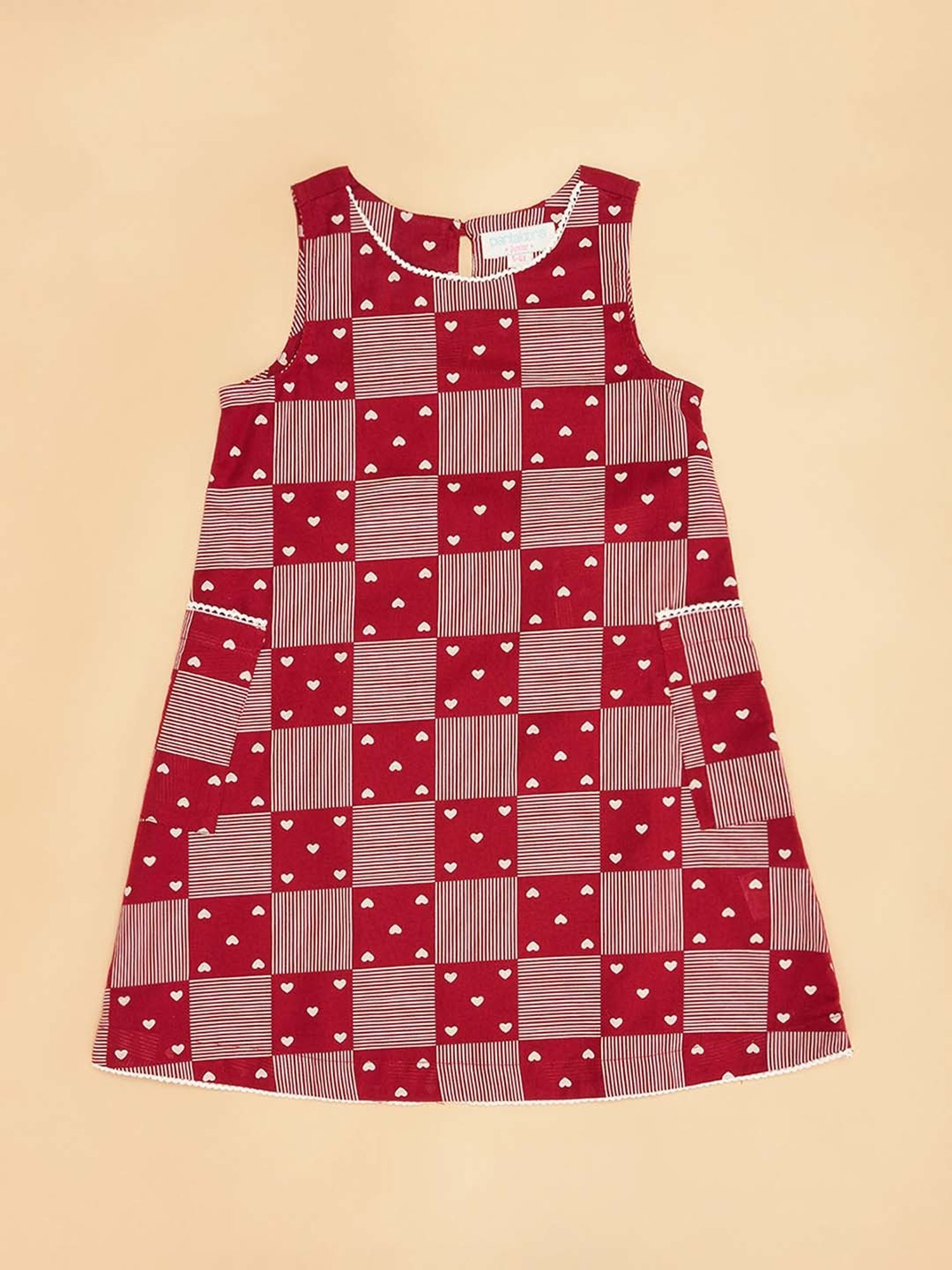 Akkriti by Pantaloons Kids Cherry Red Cotton Printed Dress