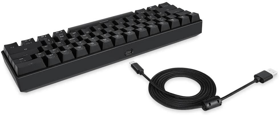 Docooler MOTOSPEED CK61 USB Wired Mechanical Gaming Keyboard RGB Red Switches Keyboard 61 Keys