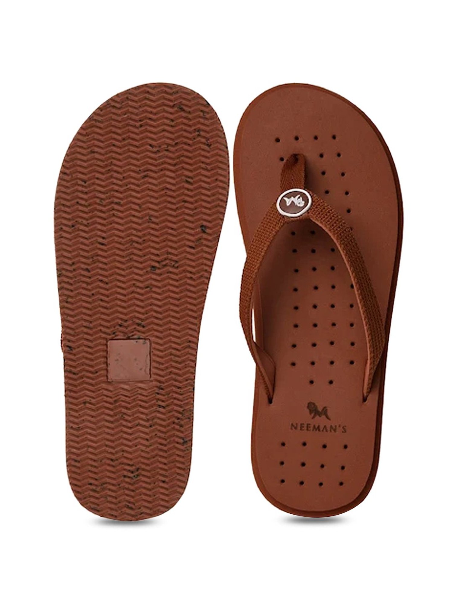 Neemans Women's Eco Flips Brown Flip Flops