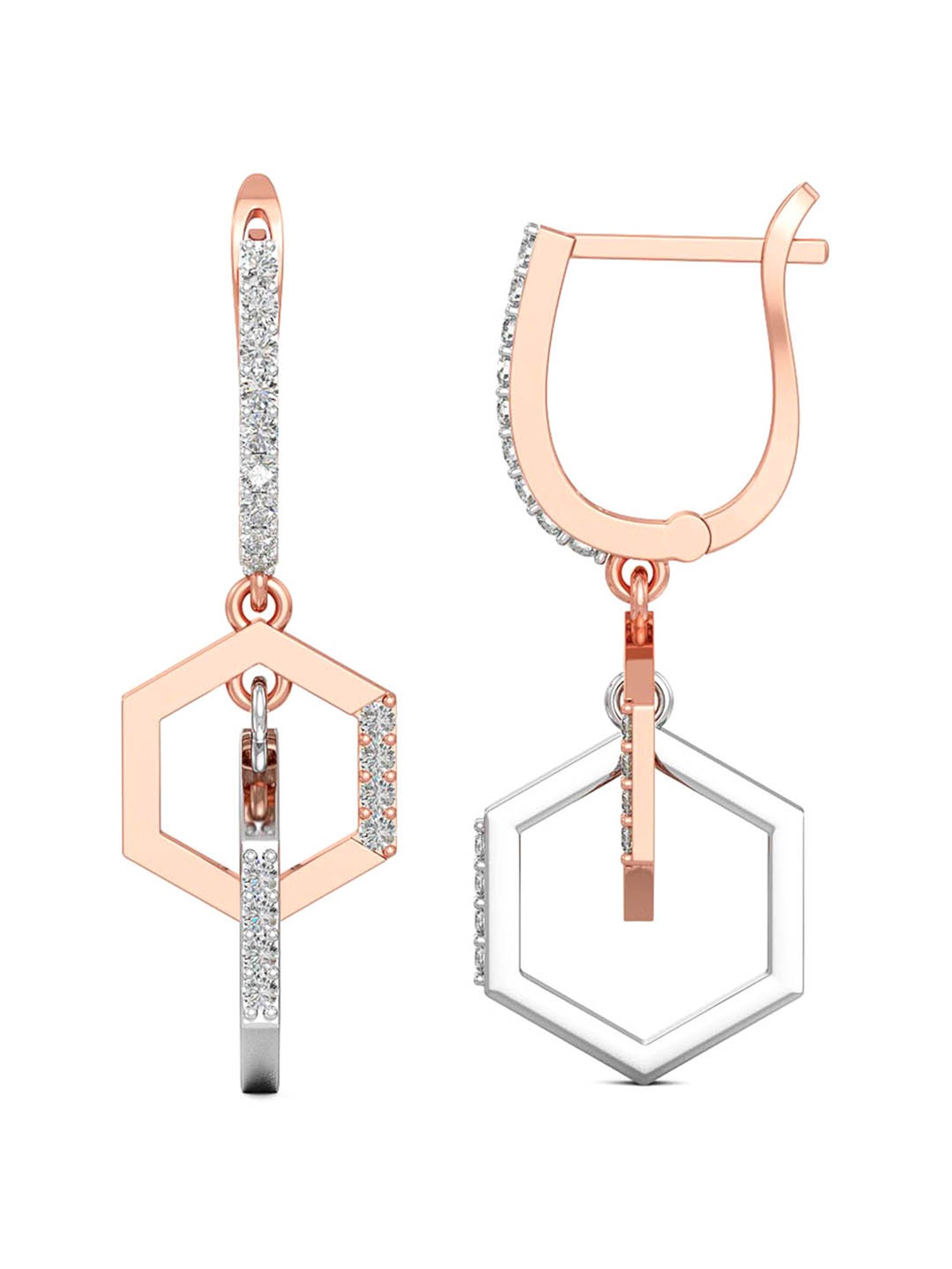 Joyalukkas 18k Gold & Diamond Drop Earrings for Women