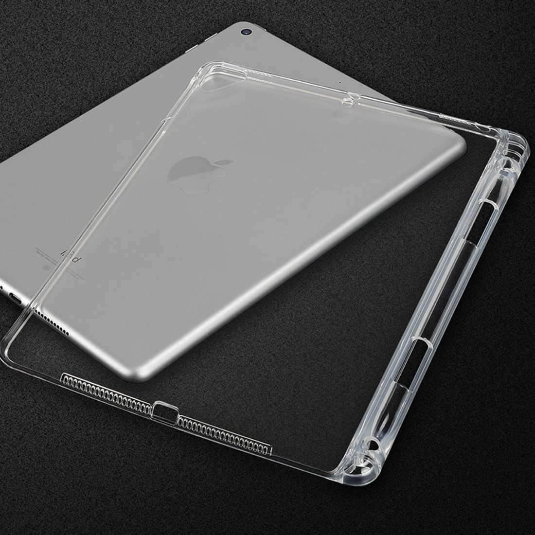 AMZER Clear Shockproof TPU Soft Back Case Pen Slot For iPad Pro Air 1 2 9.7 2018