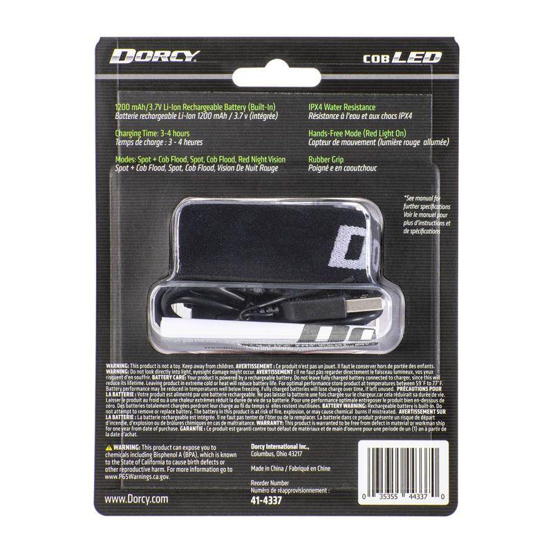 Dorcy 650 Lumens USB Rechargeable LED Headlamp