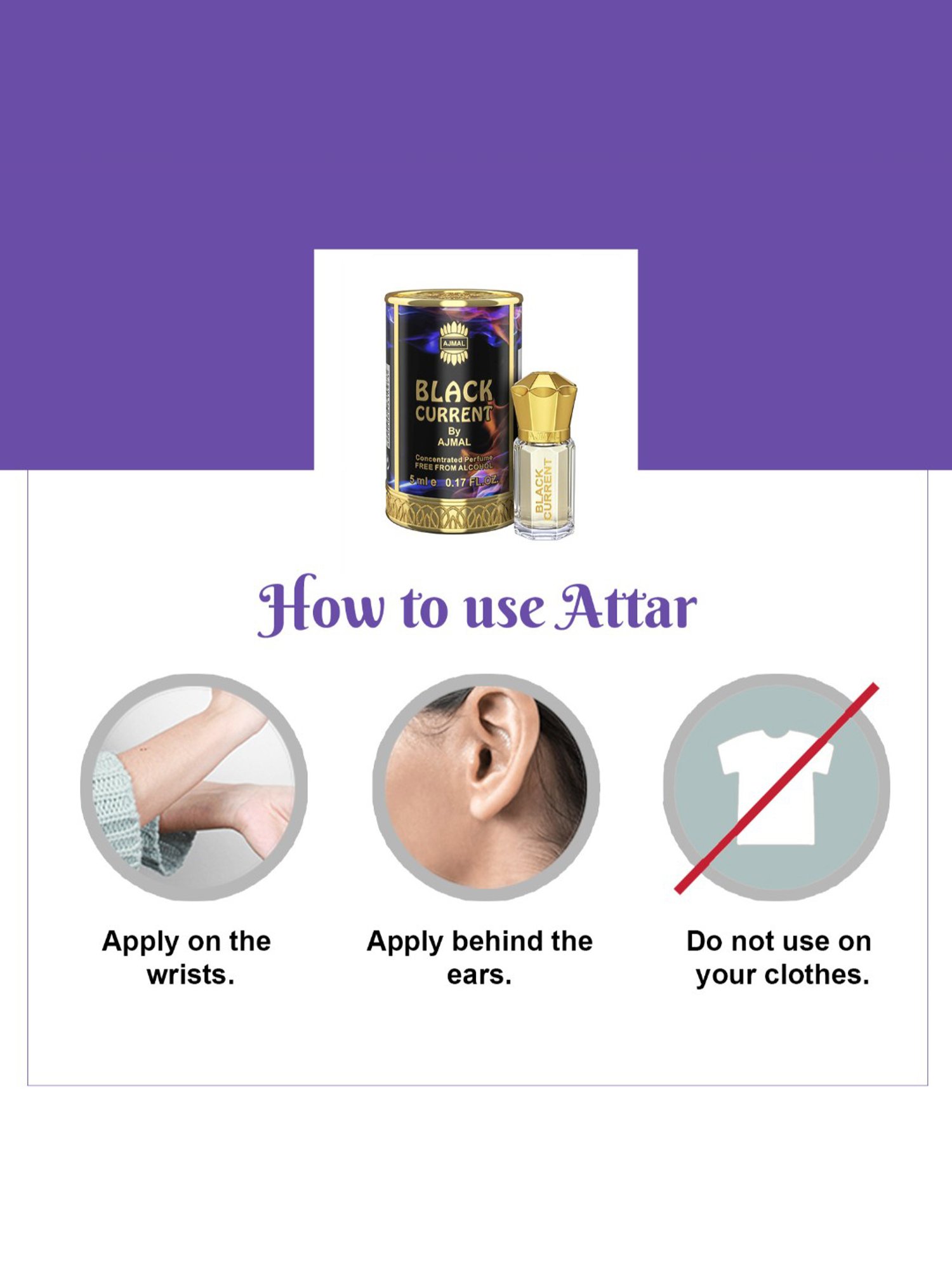 Ajmal Musk Gold Concentrated Perfume for Unisex - 5 ml