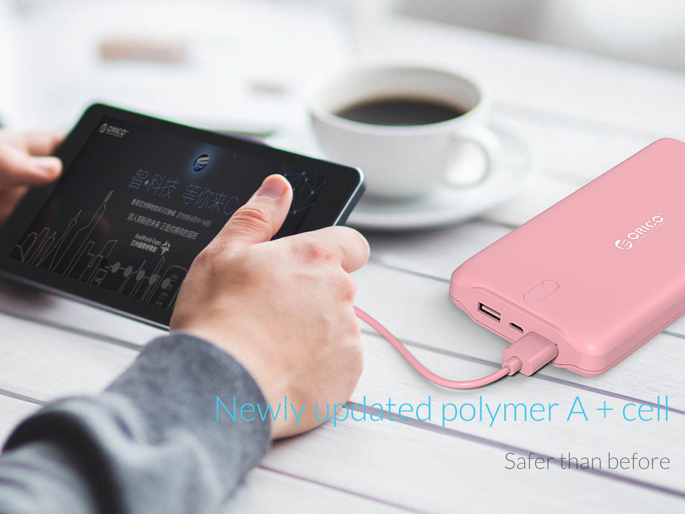 ORICO 20000mAh High Capacity Battery Charger Dual USB Port External Mobile Battery Pack, Battery Power Backup for iPhone 7 Plus/6s, iPad, iPod, Samsung Galaxy, Cell Phones, Tablet