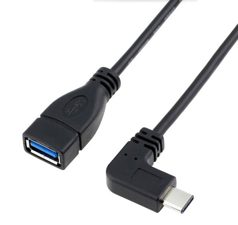 USB3.1 Type-C cable  90&deg; scoliosis Type C Male to Micro USB Female Data Cable Type-C  / AF OTG function more stable data transmission for  as Macbook 12inches,Nokia N1 Pad and More