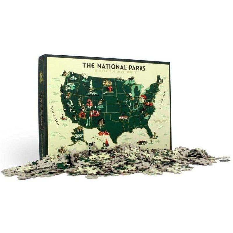 Mondo U.S. National Parks Map 1000 Piece Jigsaw Puzzle
