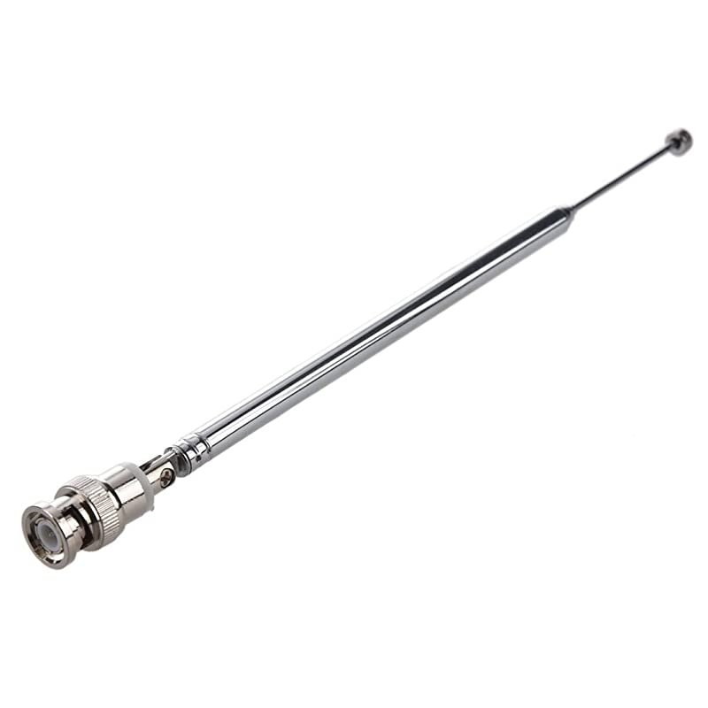 7 Section Telescopic BNC Male Swivel Antenna,for TV FM Radio Scanners Remote Receivers,and Other Electronics Products