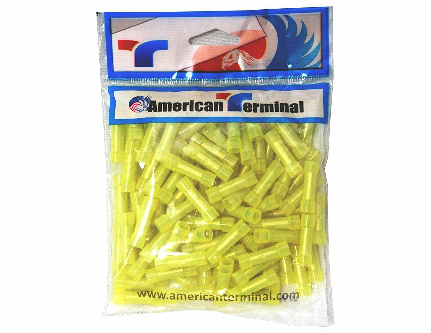American Terminal E-Bcyn-100 Economy Nylon Butt Connectors (12/10-Gauge)