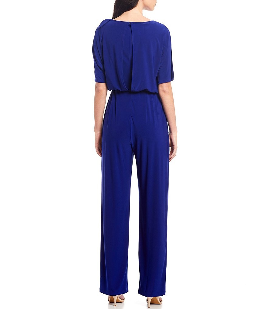 Vince Camuto Short Sleeve Tie Shoulder Blouson Jumpsuit