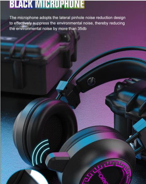 Wired Gaming Headset 7.1 Surround Sound Stereo Earphones USB Microphone Breathing RGB Light G93 For PC Gamer Headphones