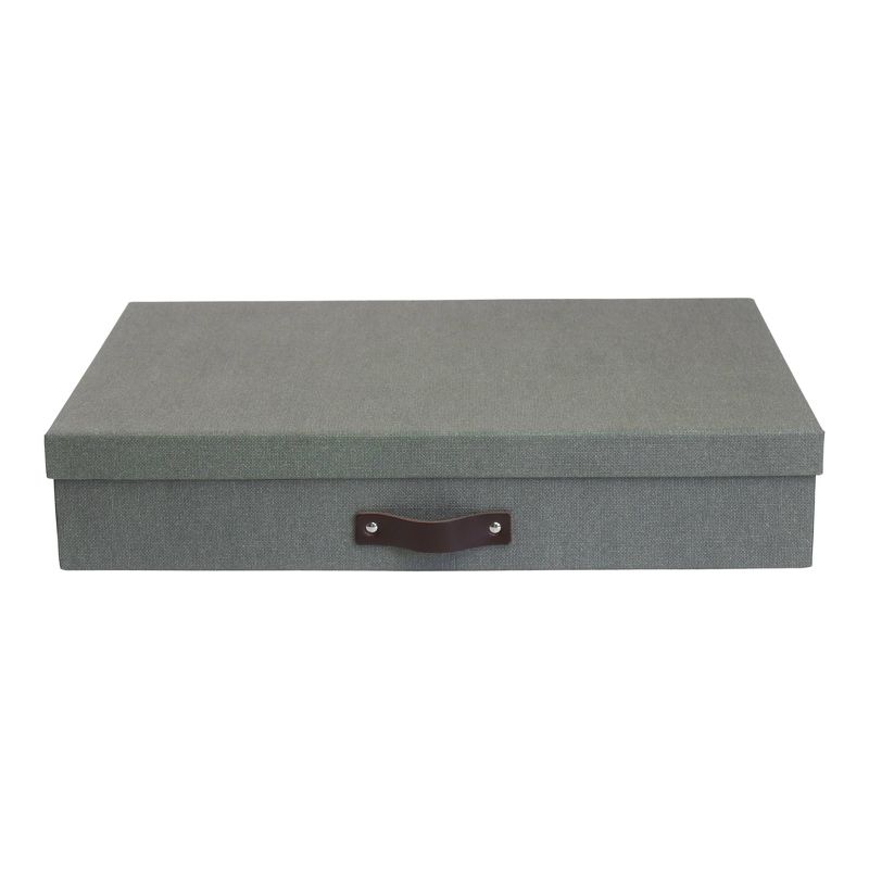 Sverker Canvas Document Box Gray - Bigso Box of Sweden