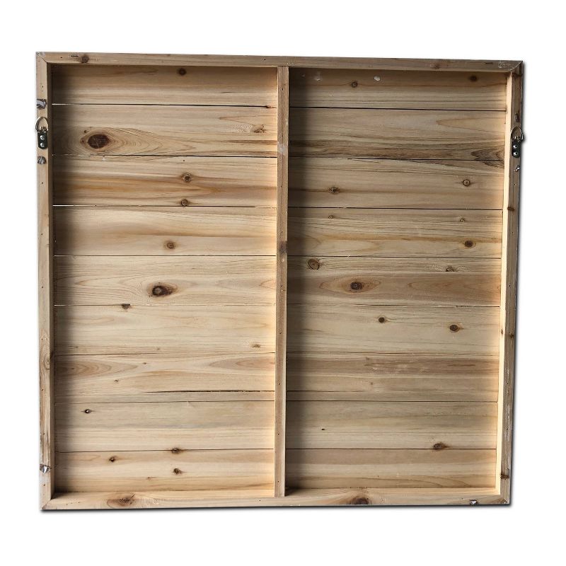 29" x 29" Pampas Floral Bouquet Print on Planked Wood Wall Sign Panel - Gallery 57