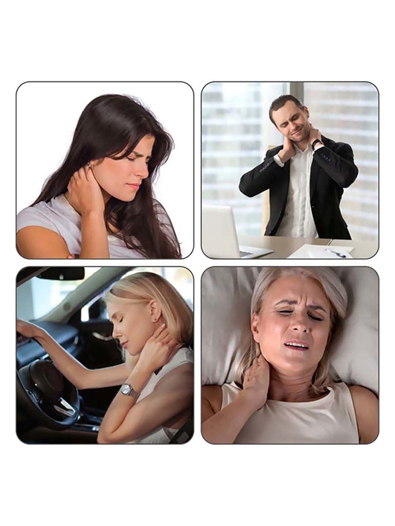 AccuSure Soft Cervical Collar Support Adjustable Neck Brace - L (Grey)