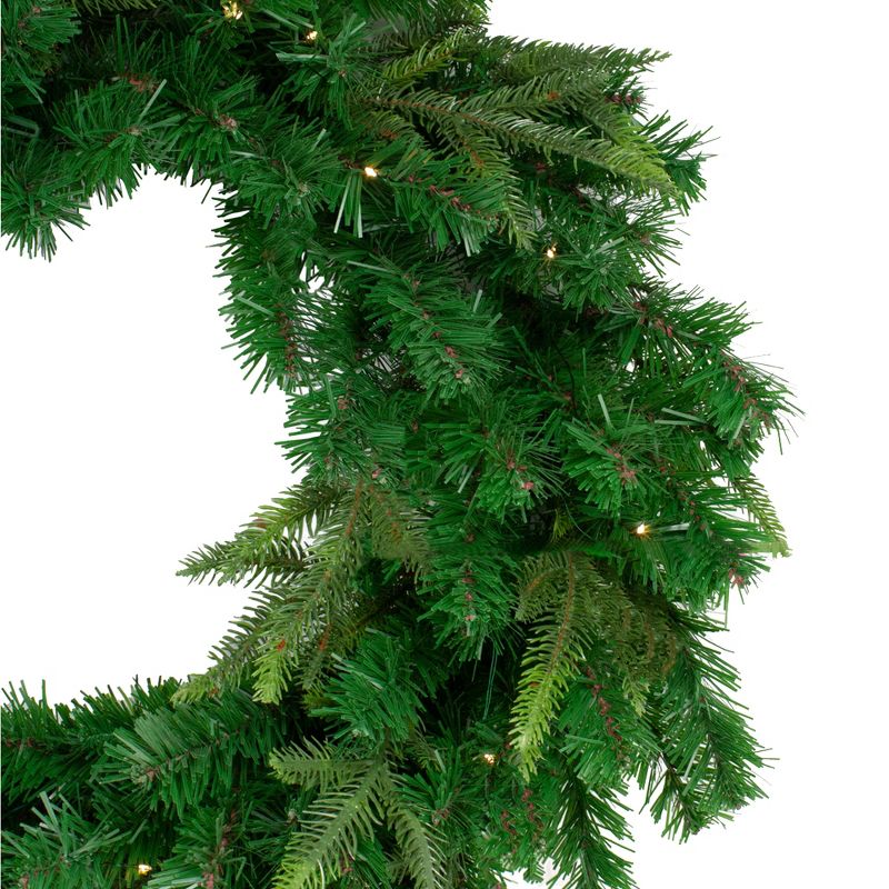 Northlight Pre-Lit Roosevelt Fir Artificial Christmas Wreath - 36-Inch, Warm White LED Lights