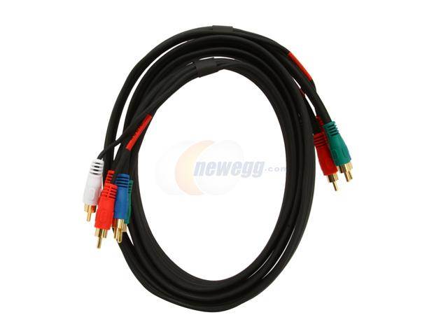 CABLES UNLIMITED AUD-1380-06 6 feet 5 RCA to 5 RCA Component A/V Cable