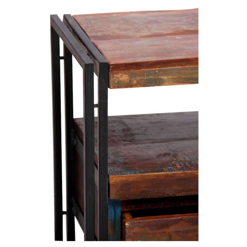 Old Reclaimed Wood 55" TV Cabinet with Double Drawers - Timbergirl