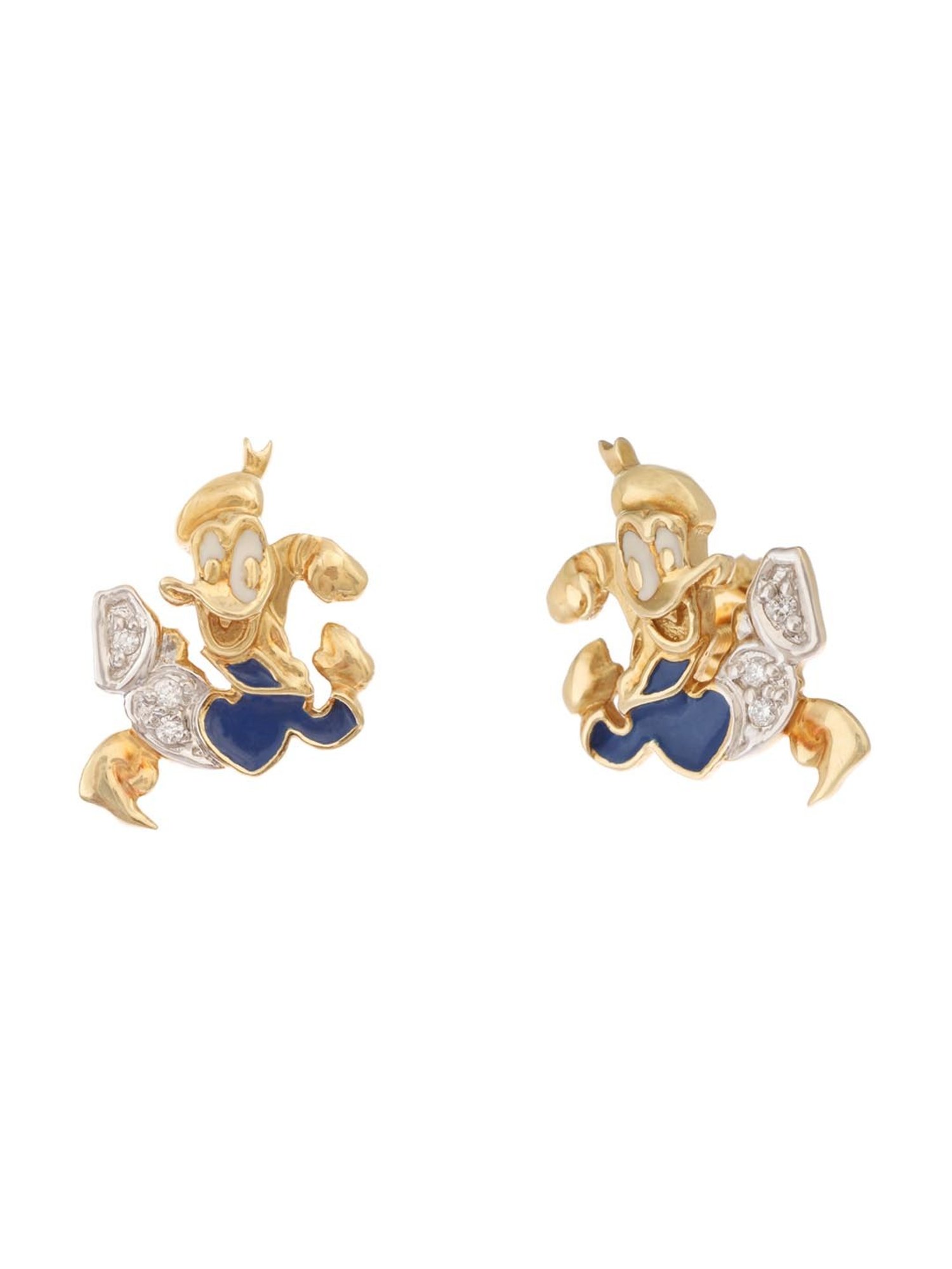 CKC 18k Gold & Diamond Earrings for Women