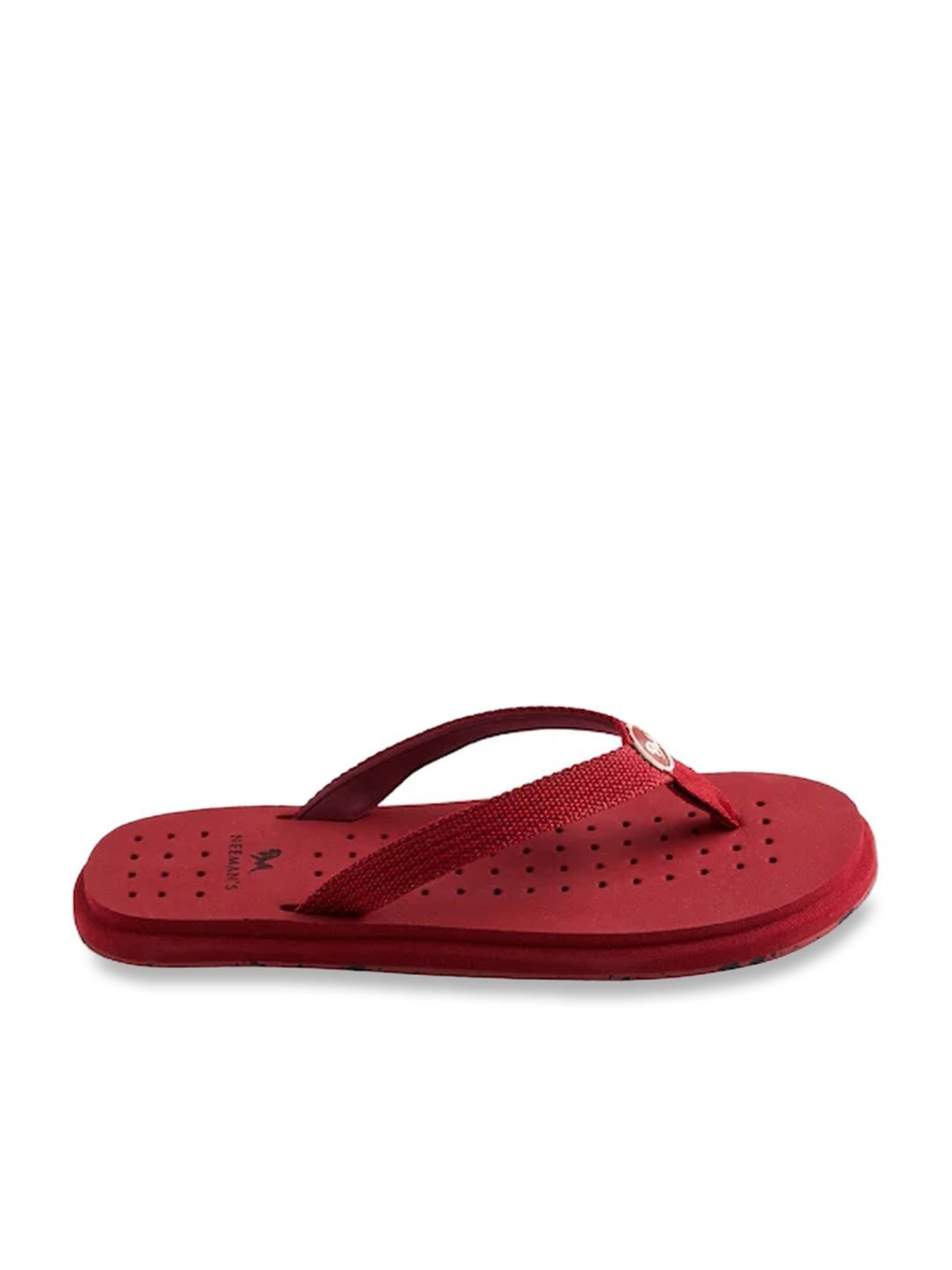 Neemans Women's Eco Flips Maroon Flip Flops