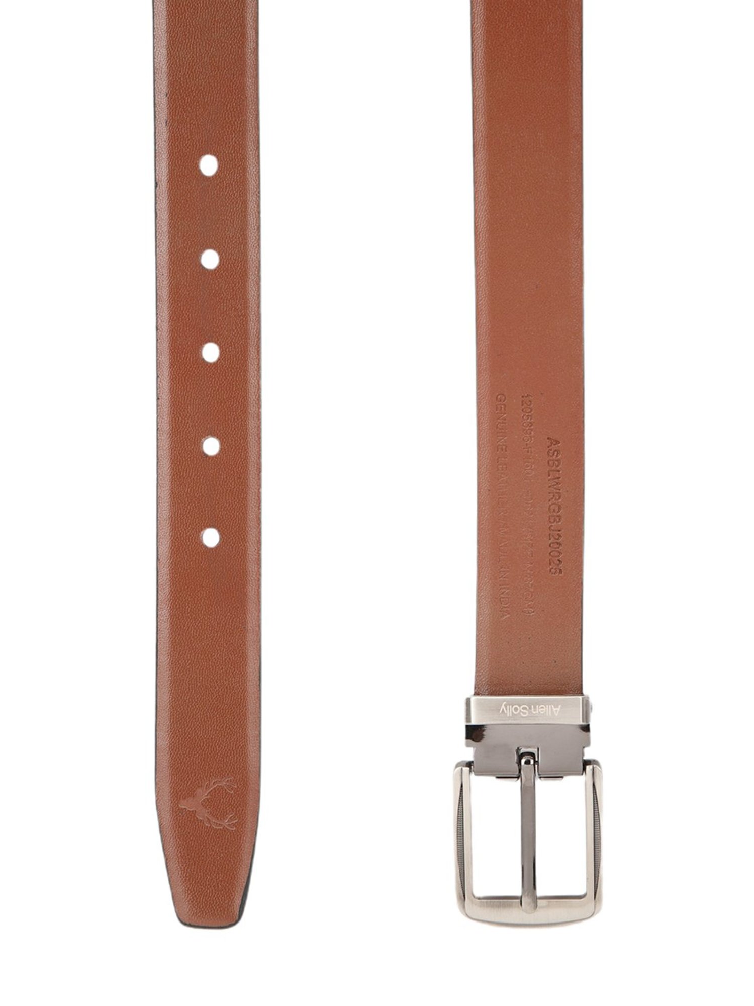 Allen Solly Brown Leather Reversible Formal Belt for Men