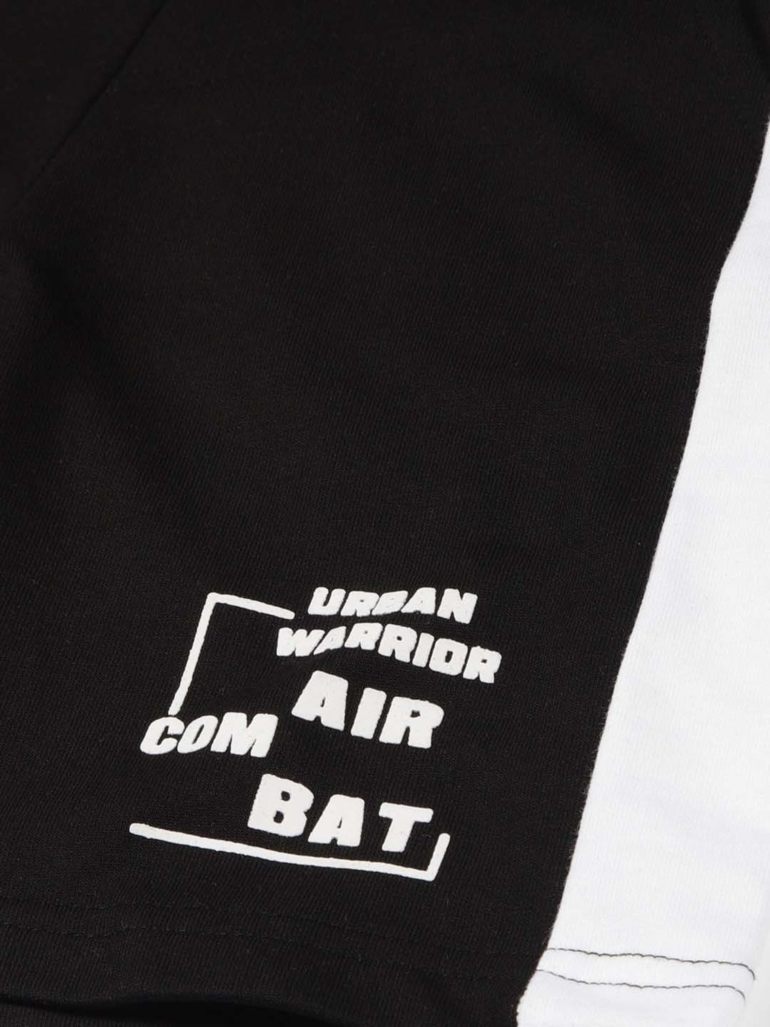 Plum Tree Kids Black Cotton Printed T-Shirt Set