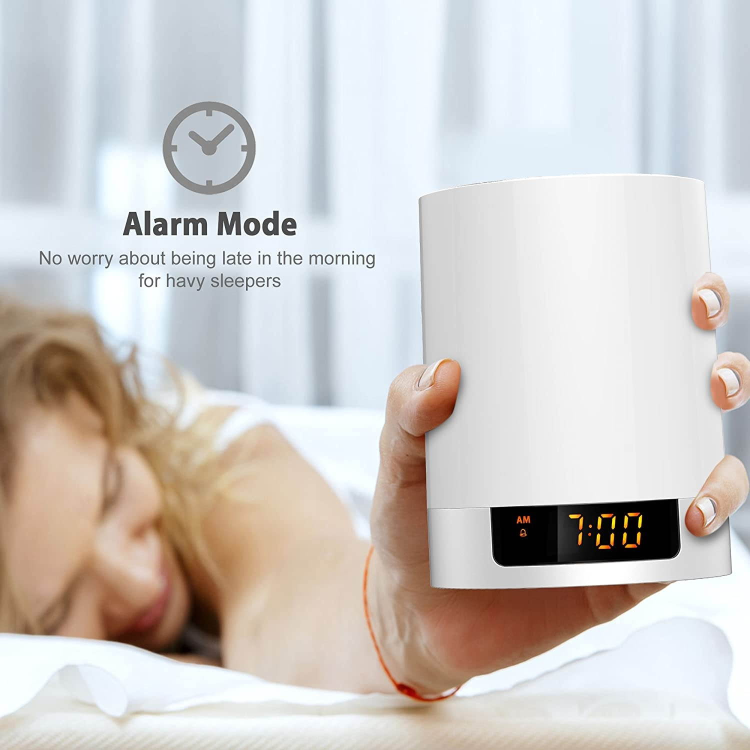 Night Lights Bluetooth Speaker, Ruoi Touch Sensor LED Bedside Lamp + Dimmable Warm Light & Color Changing, Wireless Speakers with Alarm Clock, MP3 Music Player, Best Gift for Kids, Party, Bedroom