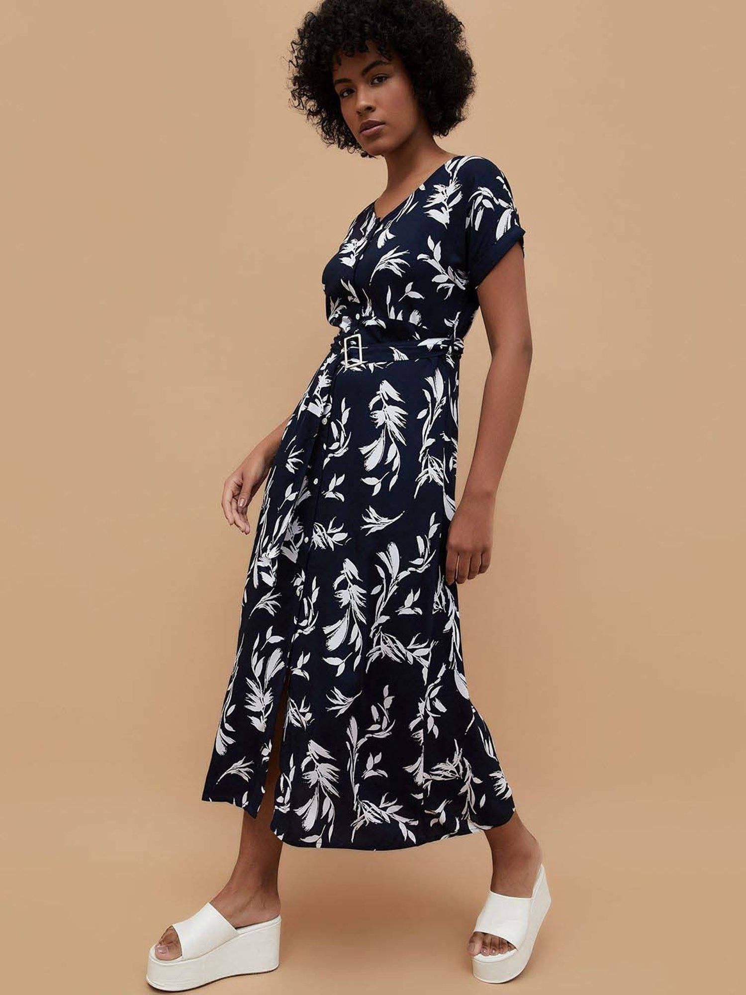 Fame Forever by Lifestyle Blue Printed A-Line Dress