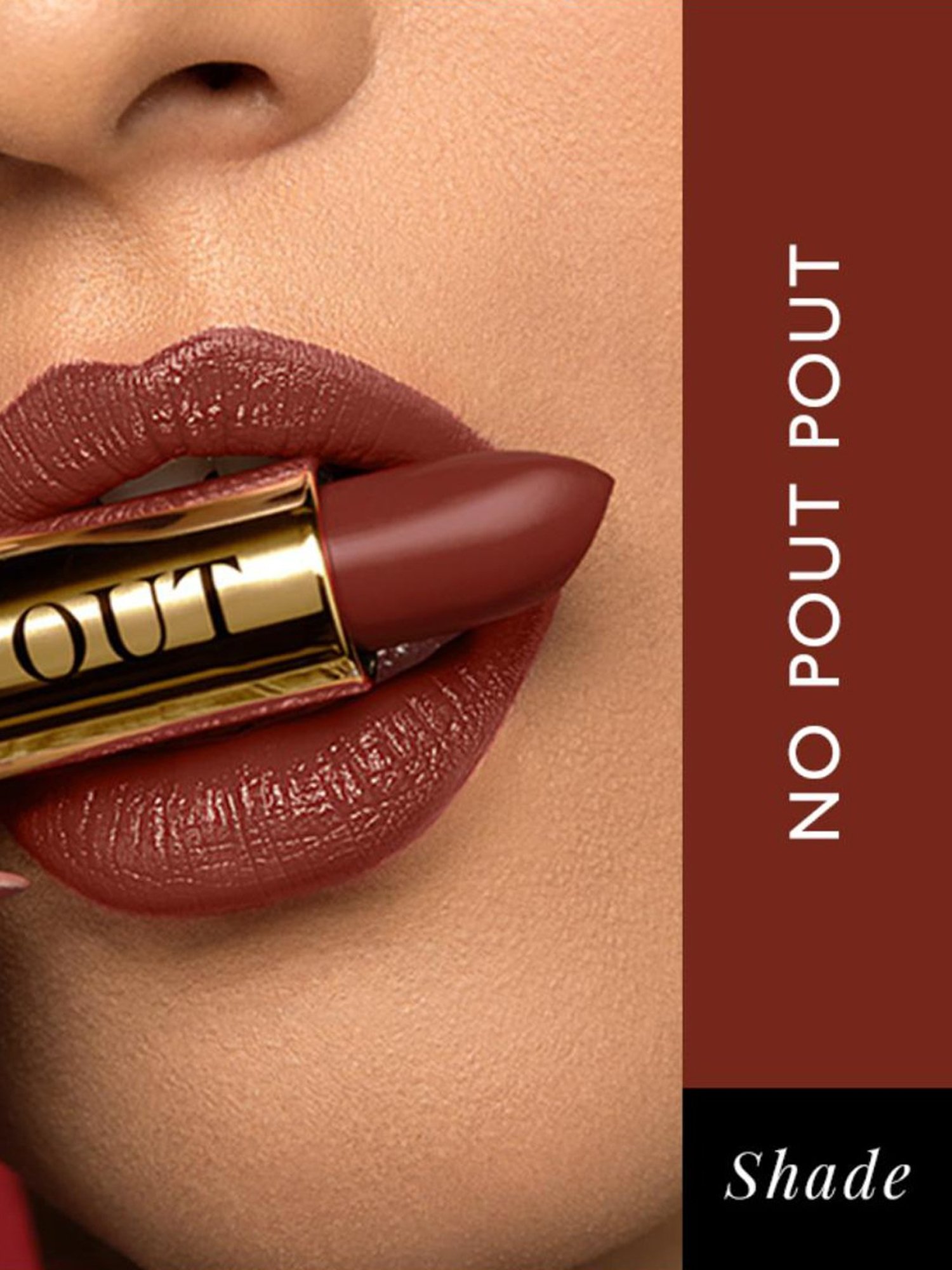 MyGlamm Pout by Karan Johar Luxe Plumping Lipstick No Pout Pout - 3.5 gm