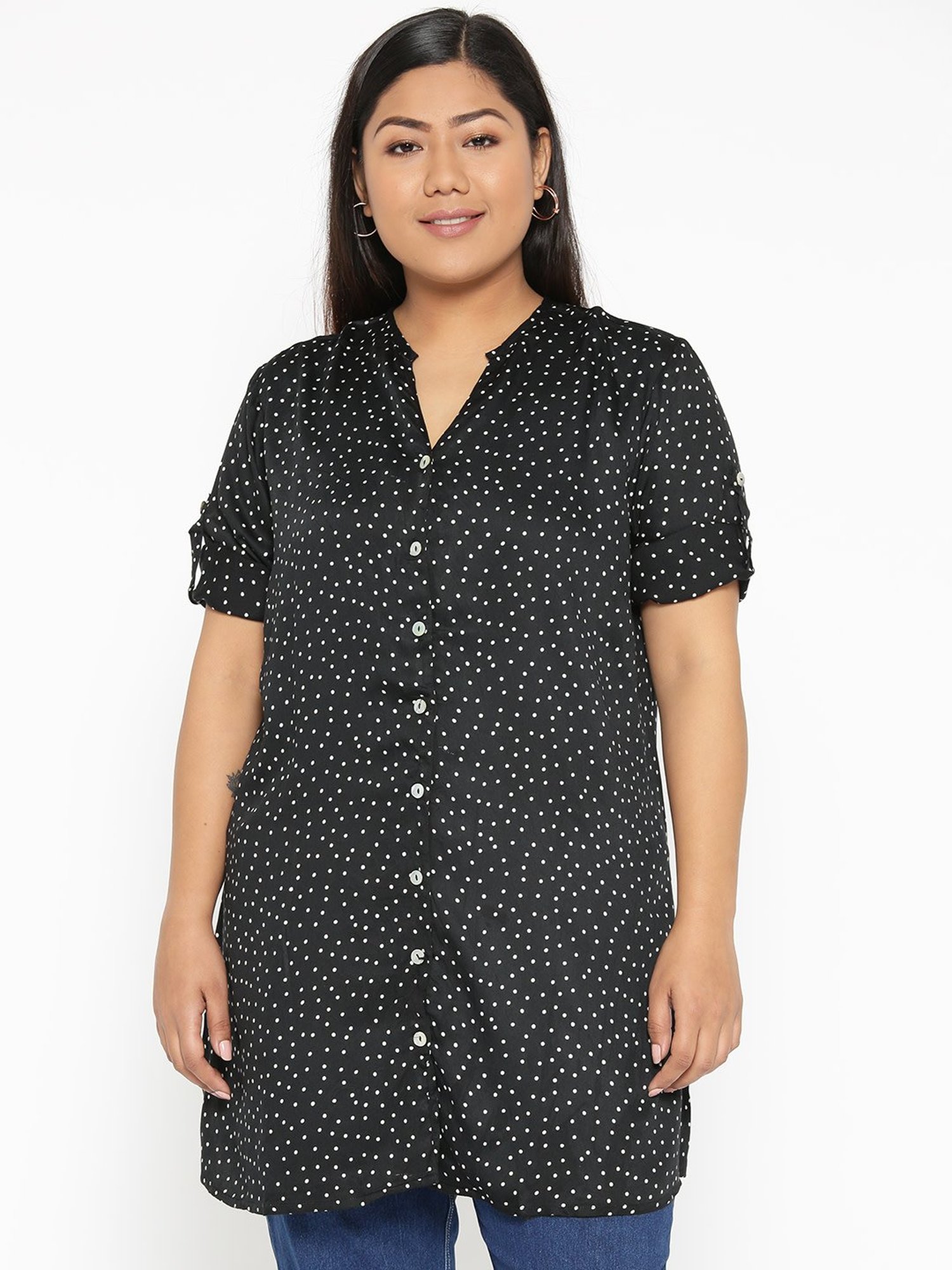 theRebelinme Black Printed Regular Fit Shirt