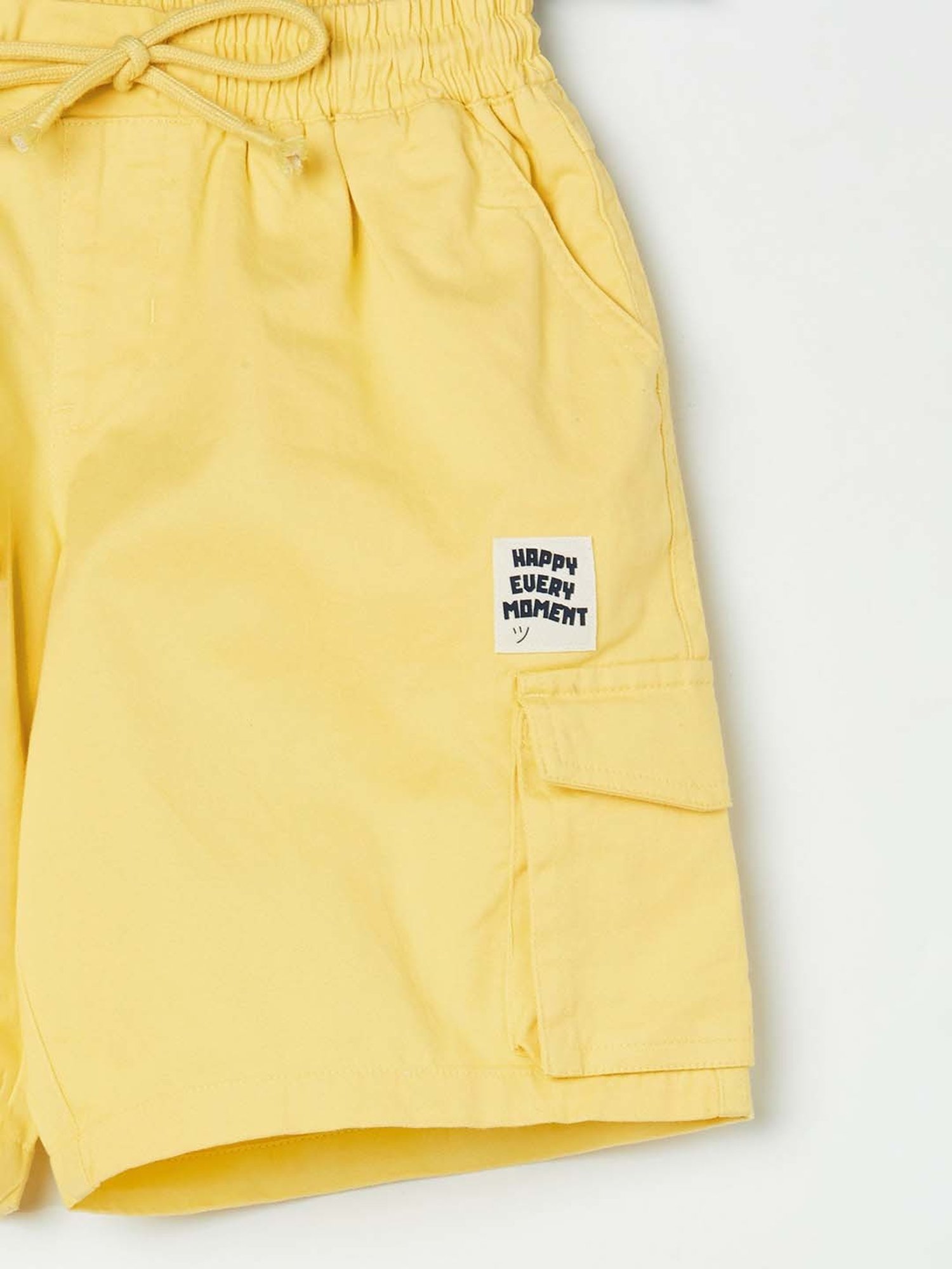 Fame Forever by Lifestyle Kids Yellow Cotton Printed Shorts