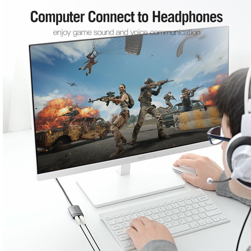 Vention Sound Card USB To Jack 3.5mm Audio Adapter USB audio interface external sound card For PC PS4 Headset Headphone USB Soundcard