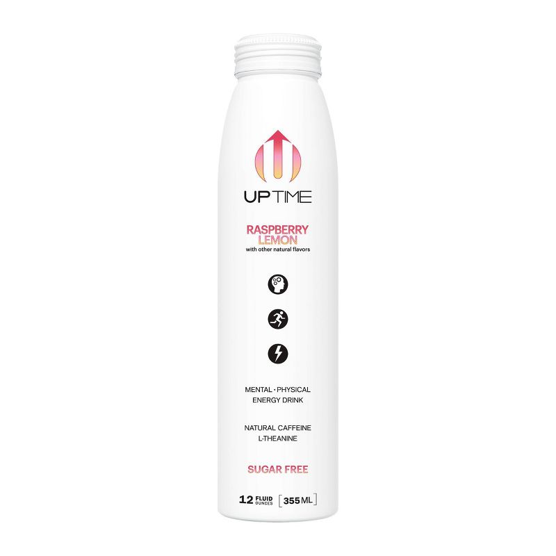 UPTIME Raspberry Lemon Sugar Free Energy Drink - 12 fl oz Can