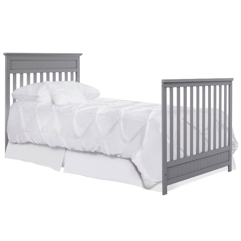 Dream On Me Aspen 4-in-1 Convertible Mini Crib - Gray