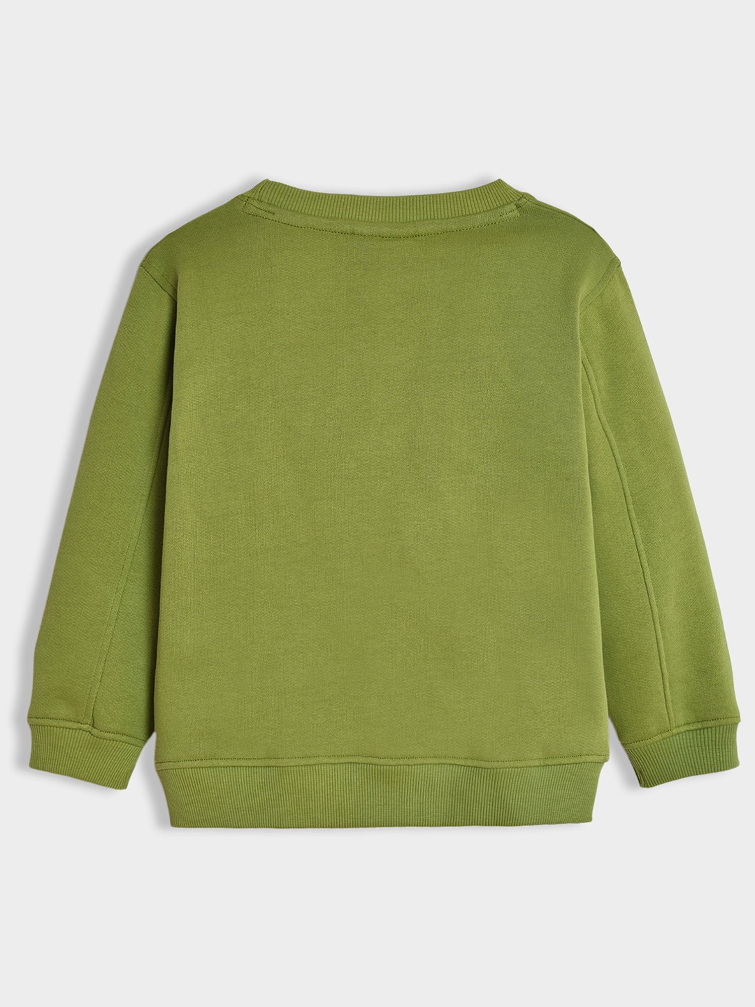 MiArcus Unisex Green Self Design Full Sleeves Sweatshirt