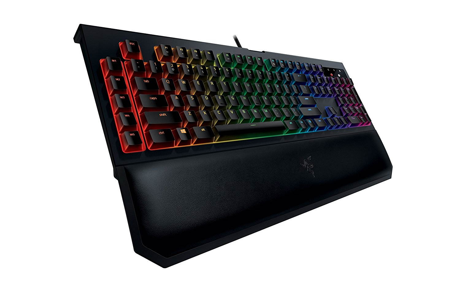Razer BlackWidow Chroma V2 - RGB Mechanical Gaming Keyboard - Ergonomic Wrist Rest - Tactile & Silent Razer Orange Switches