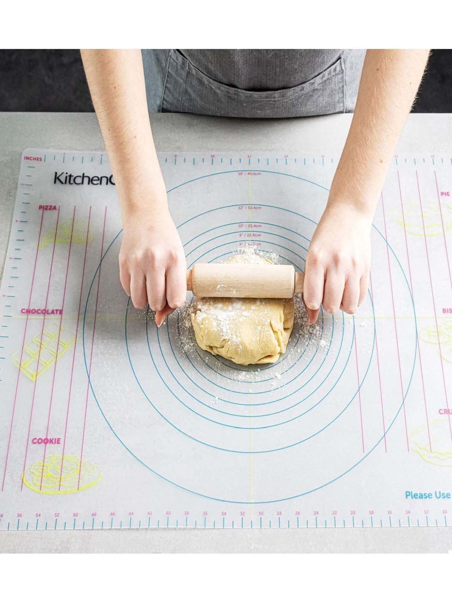 KitchenCraft White Plastic Non-Stick Pastry Mat