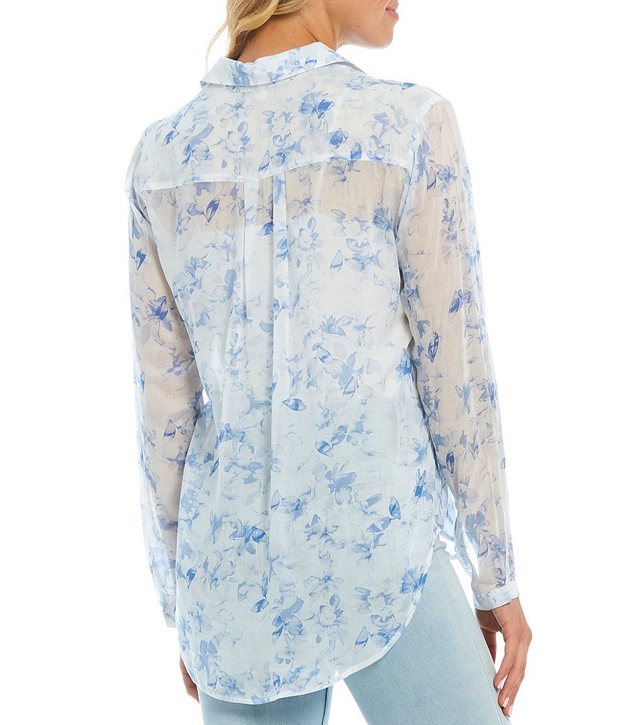 BB Dakota by Steve Madden Up to Here Puff Elbow Sleeve Mock Neck Smocked Top