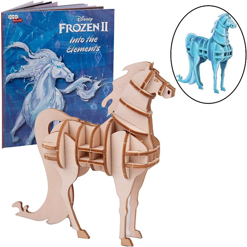 Incredibuilds Disney Frozen 2 Water Nokk Horse Book & Wood Model Kit