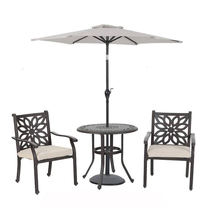 4-Person Rockshire Rectangle Pub Table - Natural and Black - Aiden Lane