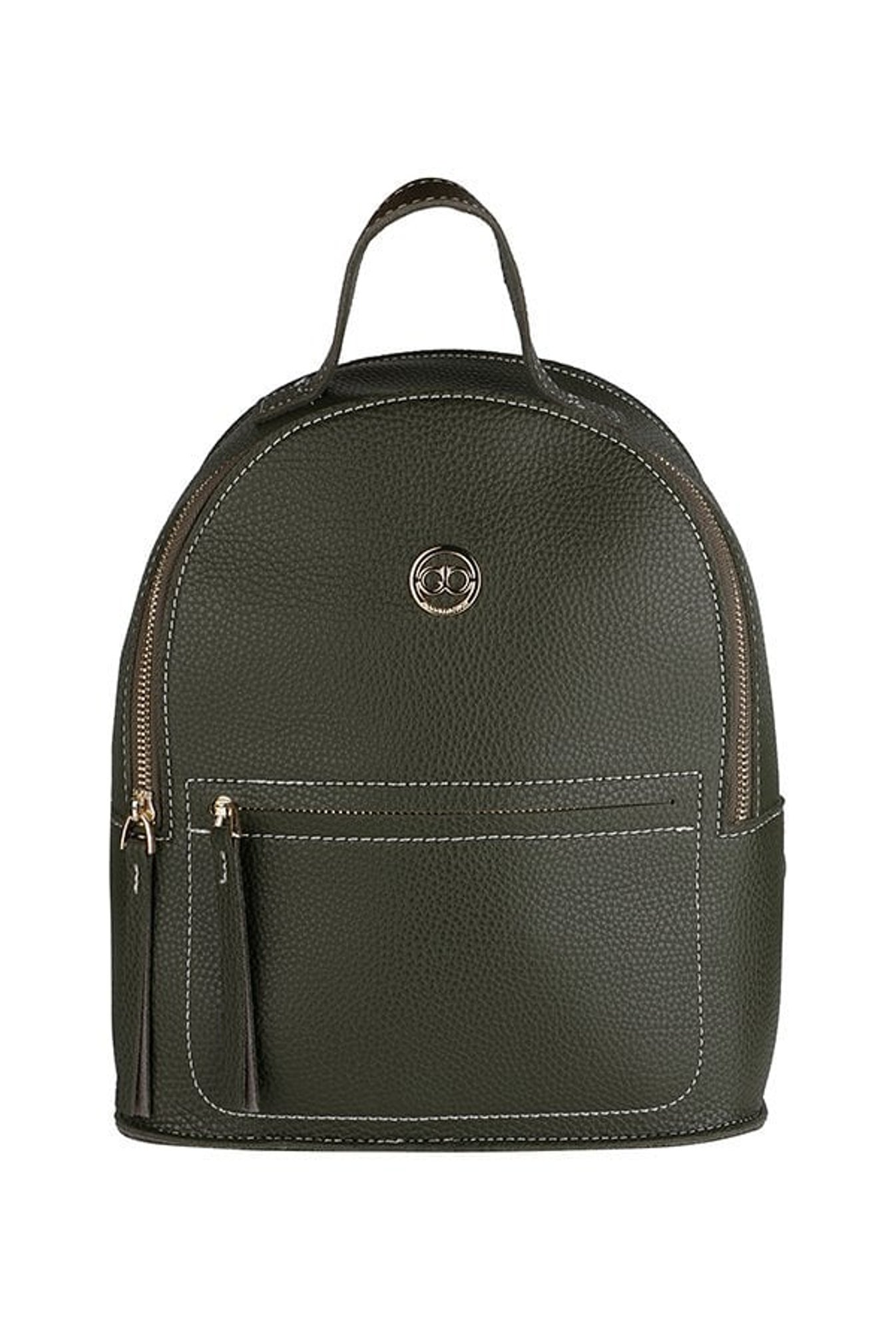 Gio Collection Olive Green Stitched Backpack