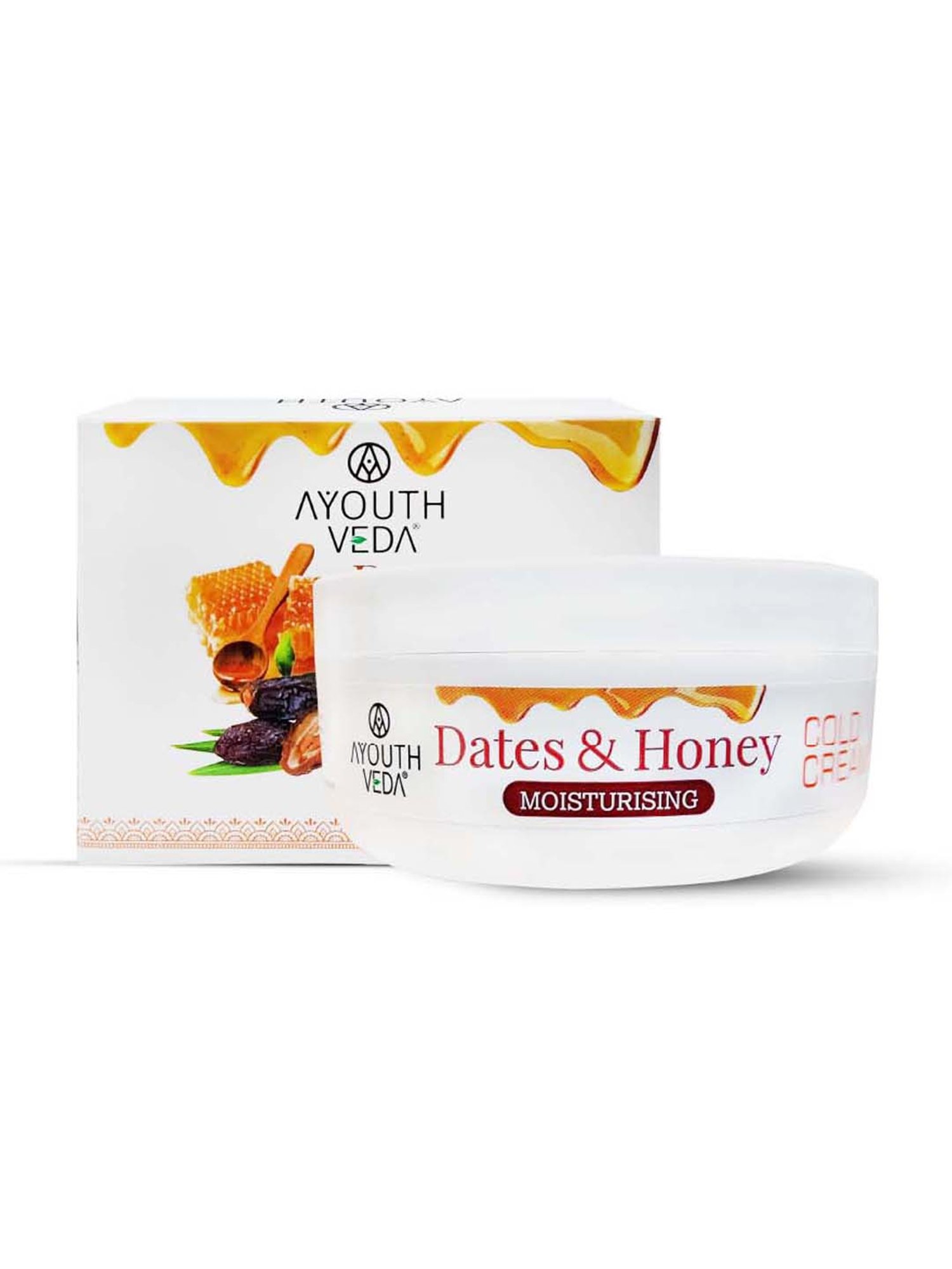 AyouthVeda  Dates & Honey Moisturising Cold Cream (Pack Of 2) - 150 gm