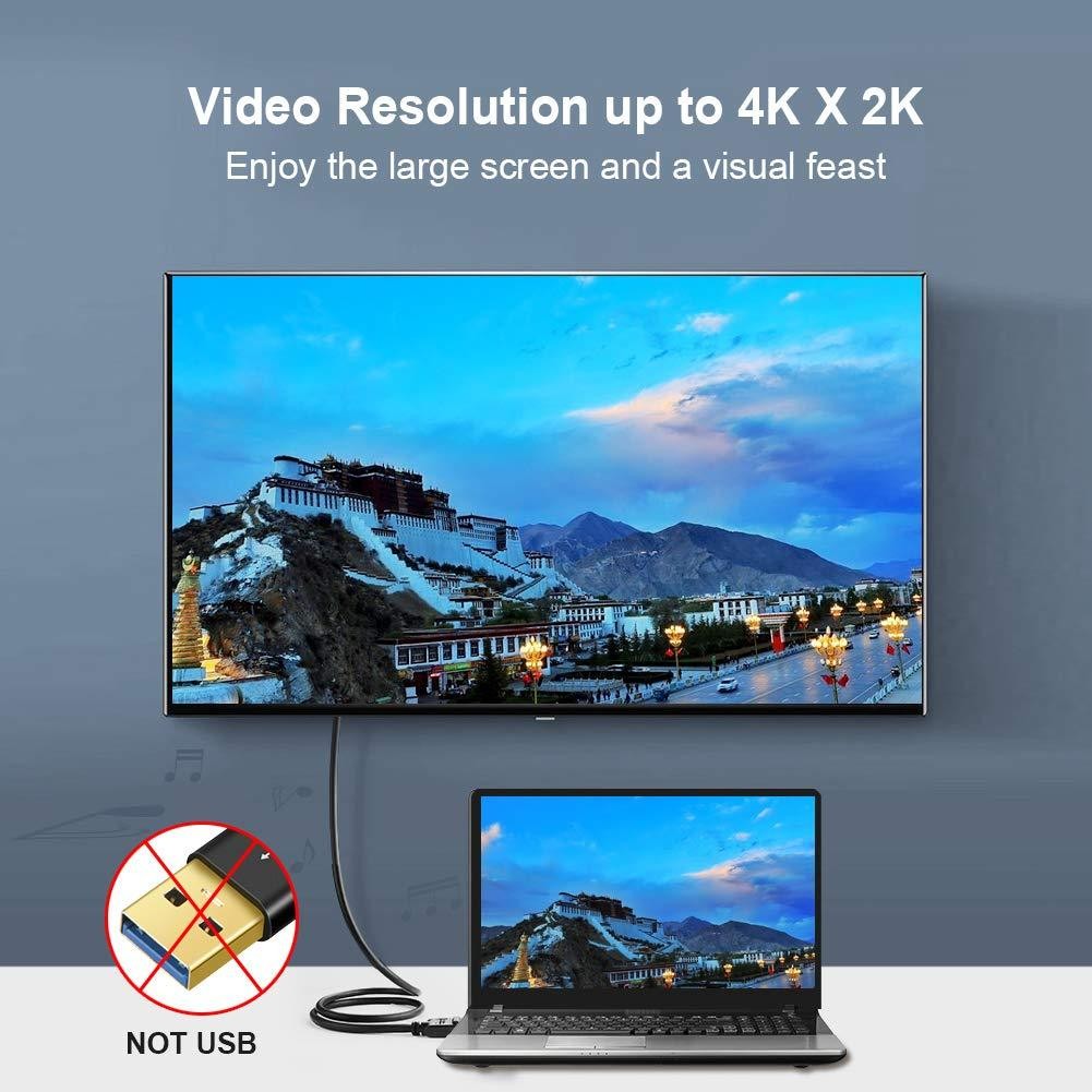 Active DP to HDMI, CableCreation 10ft DisplayPort to HDMI Cable, Support Eyefinity Multi-Screen, 4K & 3D Audio/Video Converter, 3M / Black