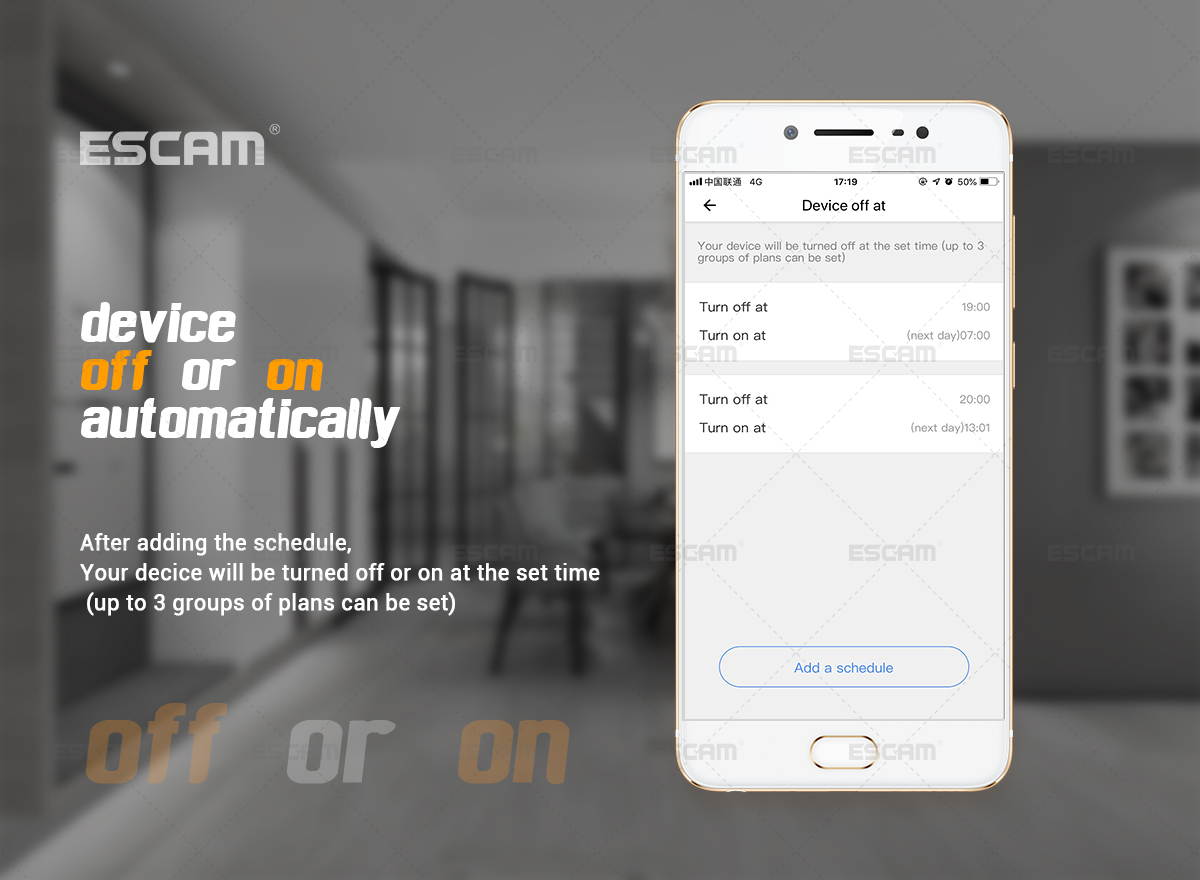 ESCAM QF903 WiFi IP Camera Night Vision Infrared PTZ Network Camera 3.6mm Lens / Support TF Card / Cloud Storage 3MP P2P
