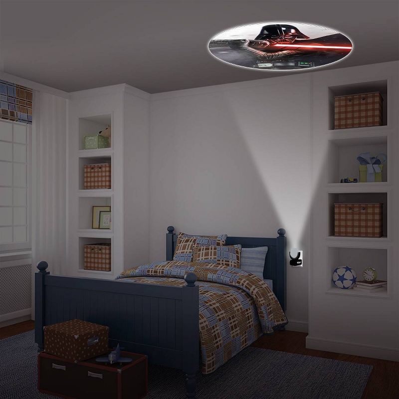 Projectable Star Wars LED Night Light Sensing Black