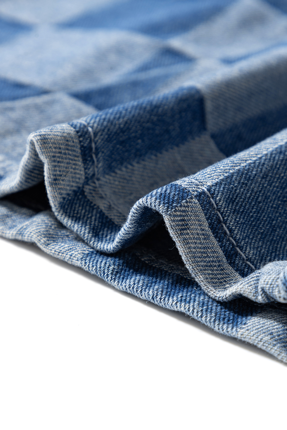 Dark Blue Plus Size Stitching Washed Flare Jeans