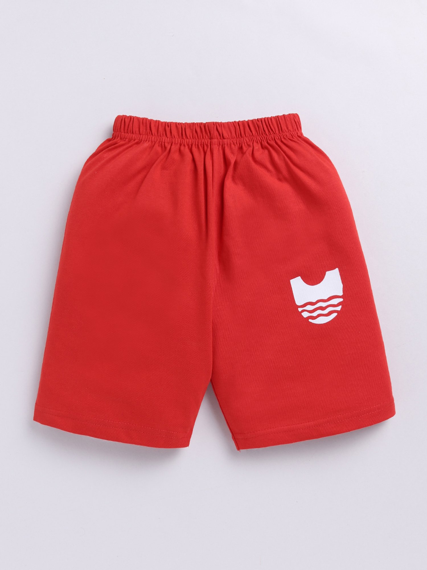 Todd N Teen Kids Grey & Red Printed T-Shirt With Shorts