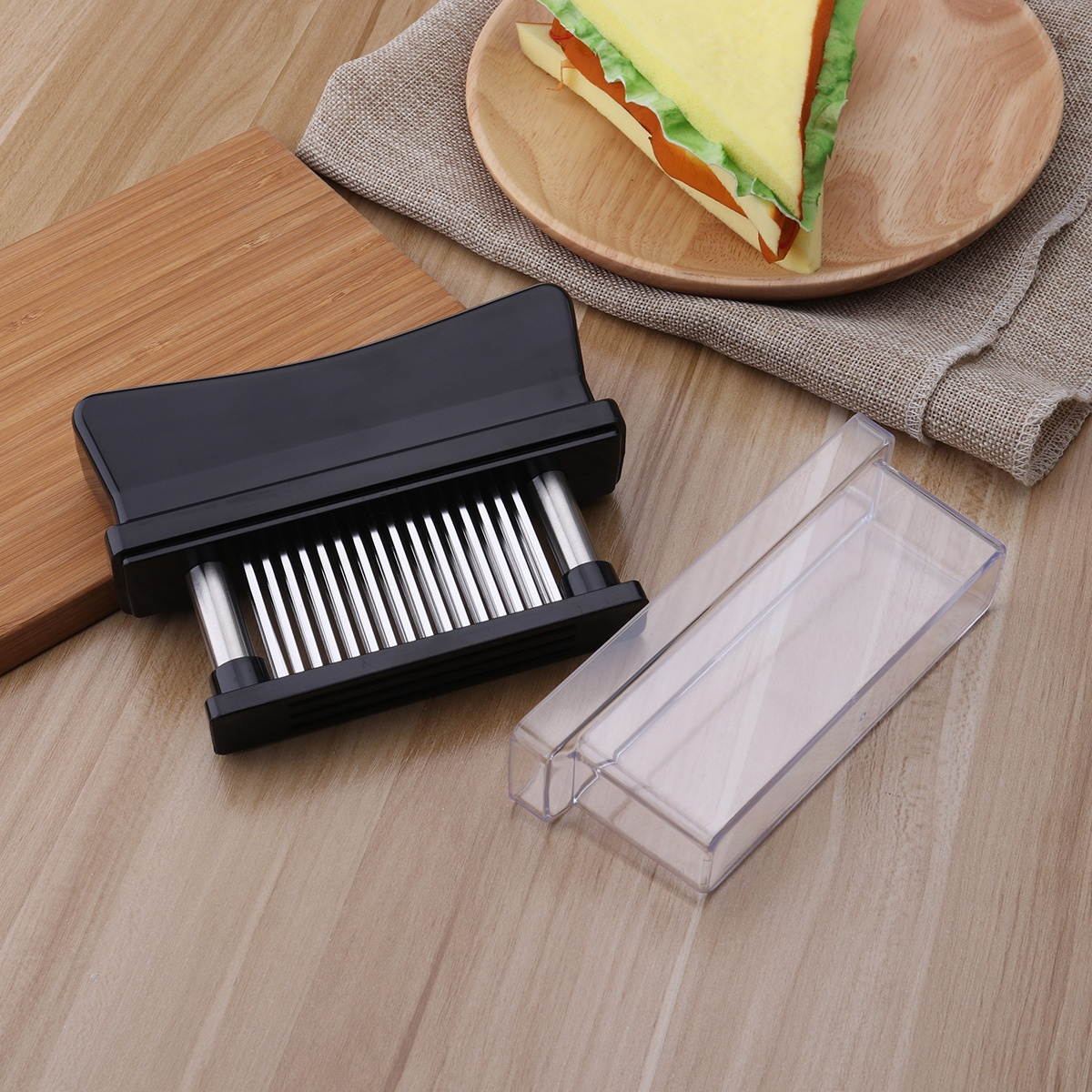 Meat Tenderizer Tool 48 Ultra Sharp Needle Stainless Steel Blades Kitchen Tool for Chicken Steak Beef Pork Fish Make a Difference in Tenderness (Black)