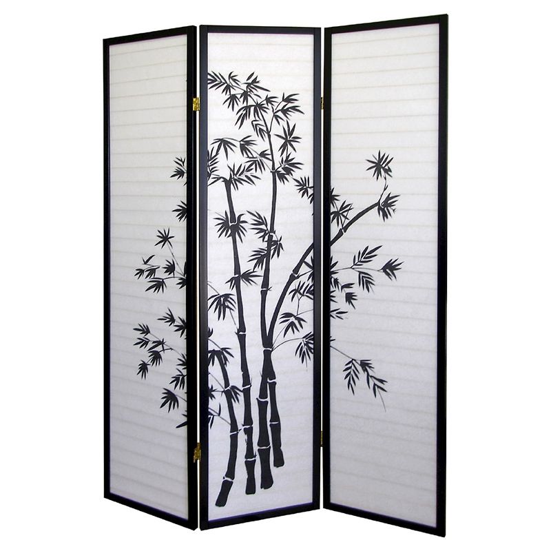 3 Panel Room Divider Bamboo - Ore International